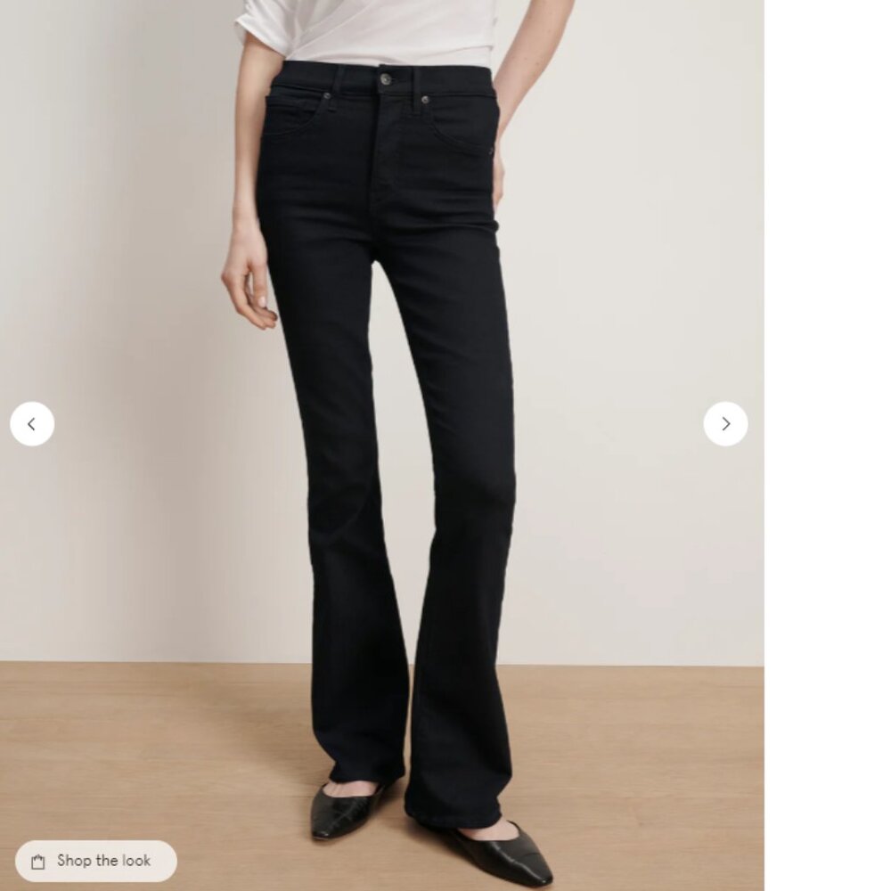 Veronica Beard Black High-Rise Flare Jeans